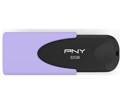 PNY Attache 4 USB 2.0 Memory Stick - 32 GB, Lavender