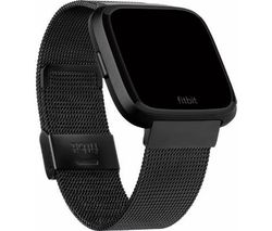 FITBIT Versa Stainless Steel Mesh Band Black 200487 Currys Business