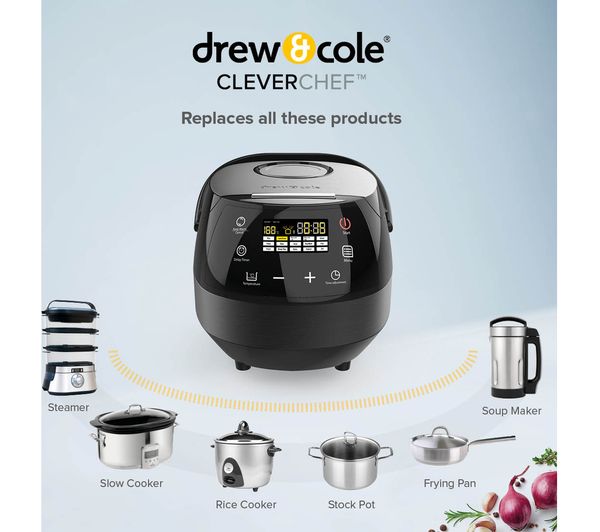 01007 DREW COLE Clever Chef Multicooker Charcoal Currys Business