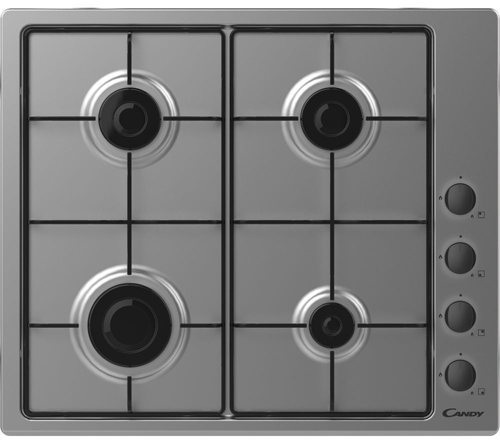 CANDY CHW6LBX Gas Hob - Stainless Steel, Stainless Steel