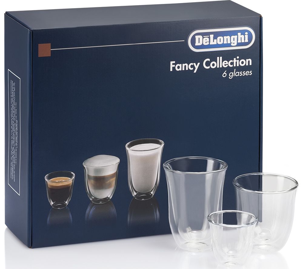 Buy Delonghi Fancy Collection Dlkc302 Double Wall Coffee Glasses Set Of 6 Free Delivery Currys