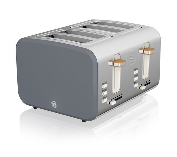 Swan Nordic St14620gryn 4 Slice Toaster Grey