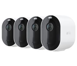 Pro 4 Quad HD WiFi Security Camera System - 4 Cameras, White