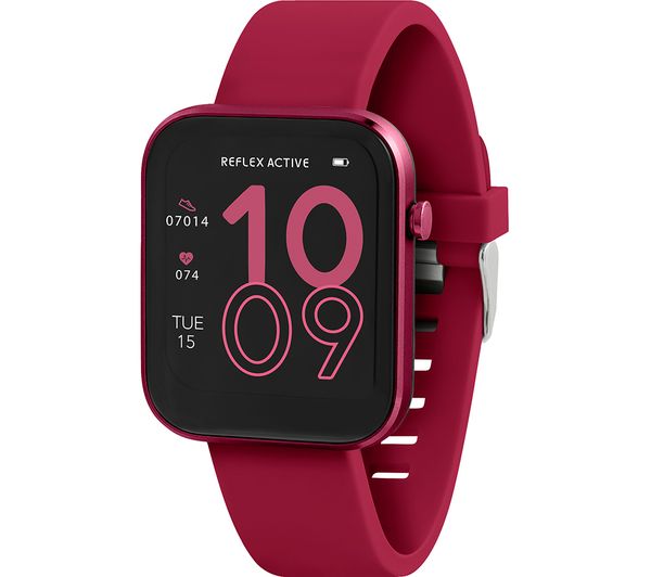Image of REFLEX ACTIVE Series 12 Smart Watch - Berry, Silicone Strap