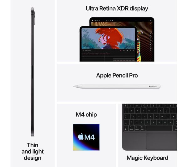 MVXT3NF/A APPLE 13" iPad Pro Cellular (2024) 256 GB, Silver