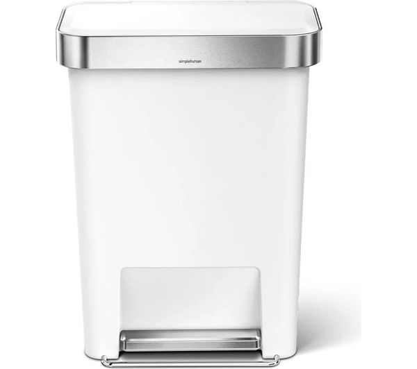 Simplehuman Cw1387cb 45 Litre Rectangular Bin White