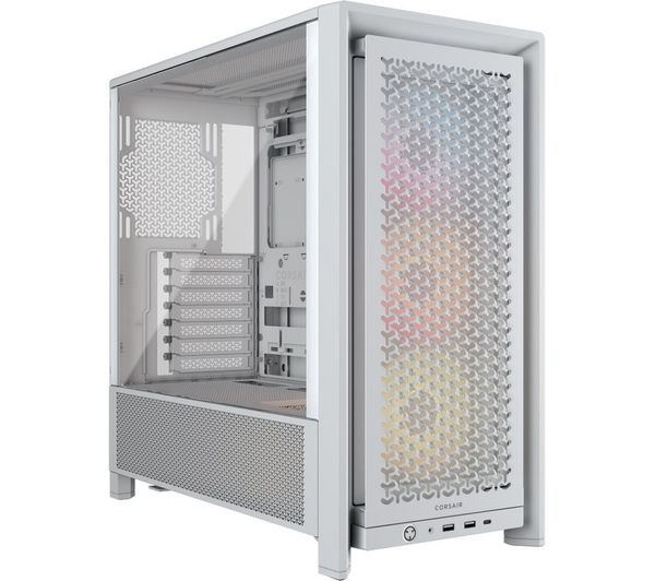 Corsair Frame 4000d Rs Argb Atx Mid Tower Pc Case White