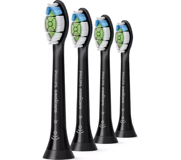 Philips Sonicare Hx6064 88 W2 Optimal White Toothbrush Heads Pack Of 4 Black