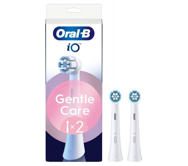 Oral B Io Gentle Care Replacement Toothbrush Head Pack Of 2 White