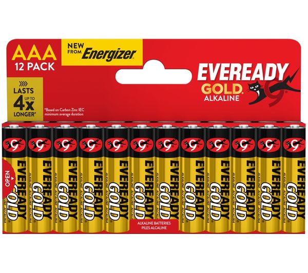 An image of EVEREADY Gold AAA Alkaline Batteries - Pack of 12