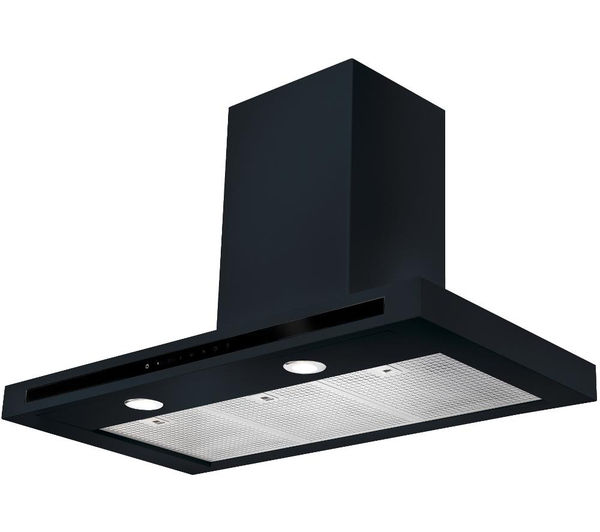 Rangemaster Hi-LITE 110 Chimney Cooker Hood - Black, Black