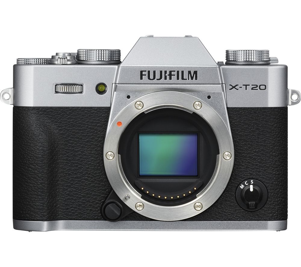 FUJIFILM X-T20 Compact System Camera – Silver, Body Only, Silver