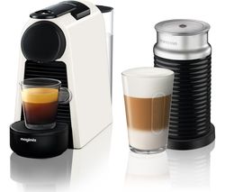 NESPRESSO by Magimix Essenza Mini Coffee Machine with Aeroccino - Pure White