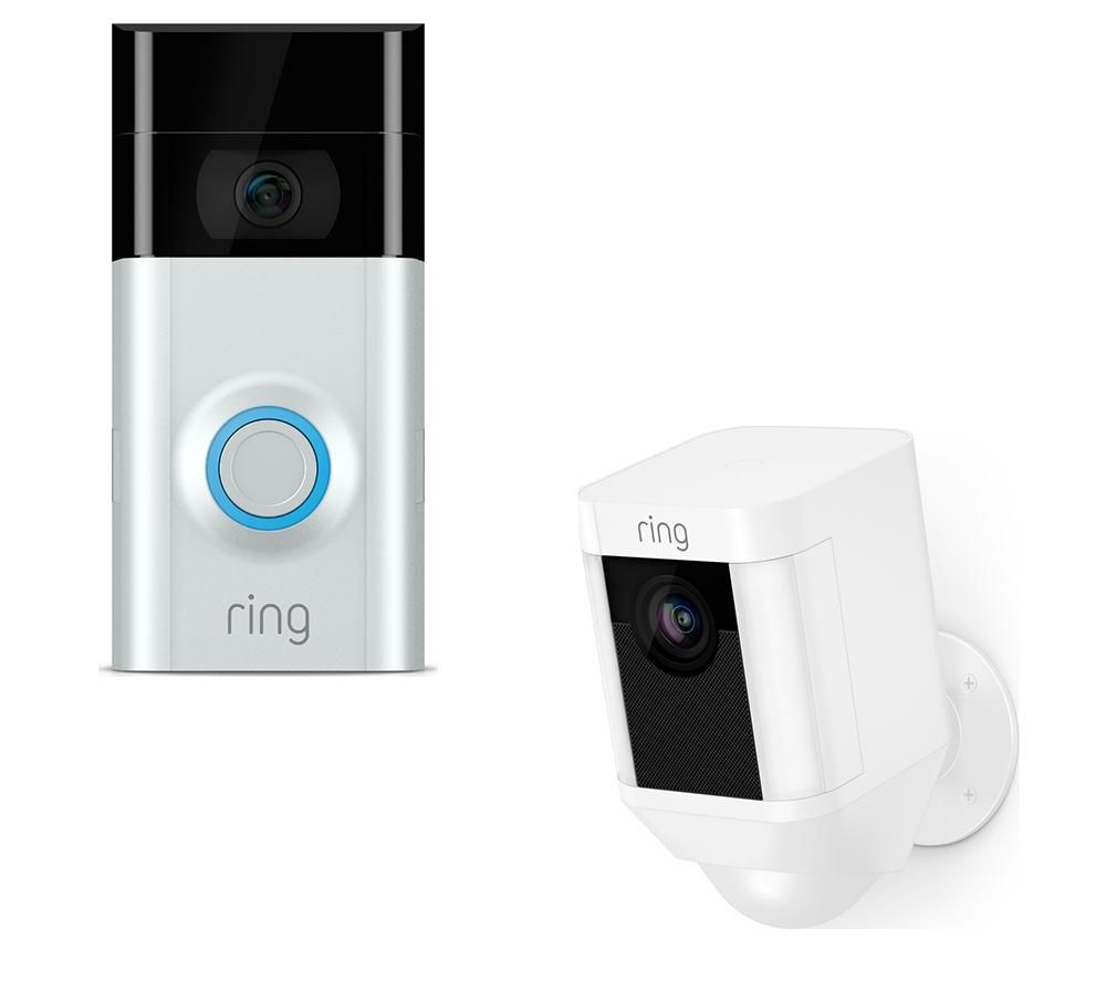 RING LIGHT Spotlight Cam Battery & Video Doorbell 2 Bundle Specs