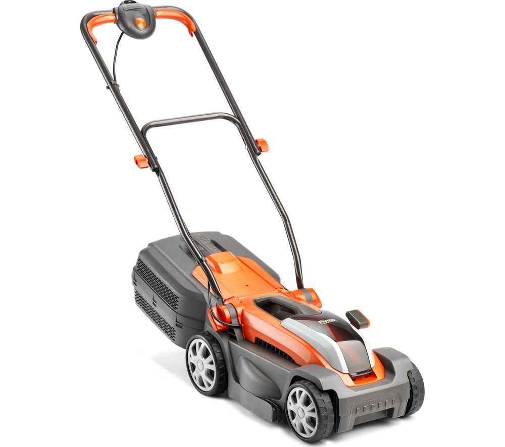 Buy FLYMO Mighti-Mo Cordless Rotary Lawn Mower - Orange & Grey | Free ...