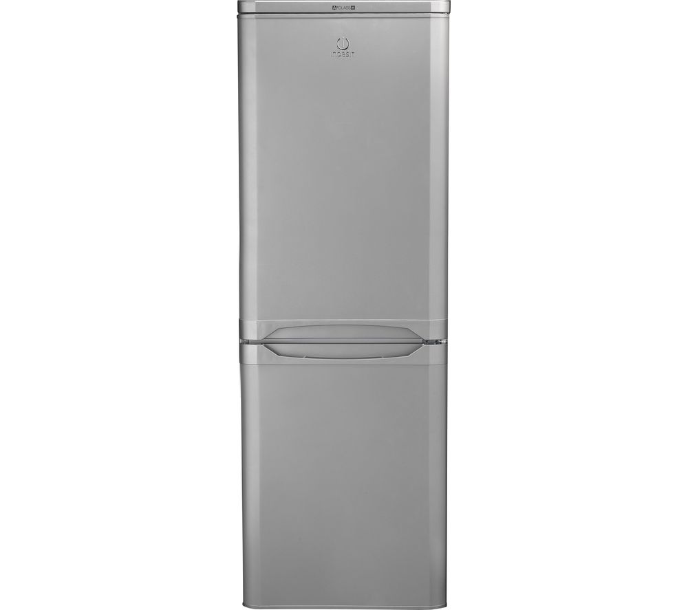 INDESIT IBD5515S 50/50 Fridge Freezer – Silver, Silver