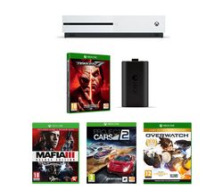 MICROSOFT Xbox One 1 TB, Tekken 7, Mafia III, Overwatch, Project Cars 2 & Charging Kit Bundle