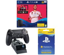 SONY Playstation 4 Pro, FIFA 20, Docking Station & Playstation Plus Bundle - 1 TB