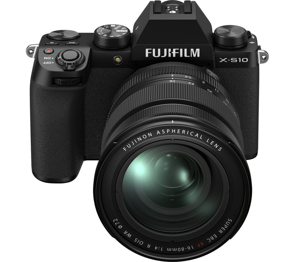 X-S10 Mirrorless Camera with FUJINON XF 16-80 mm f/4 R OIS WR Lens - Black