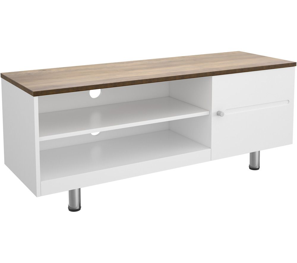 Whitesands FS1200WSSW 1200 mm TV Stand - White & Rustic Wood