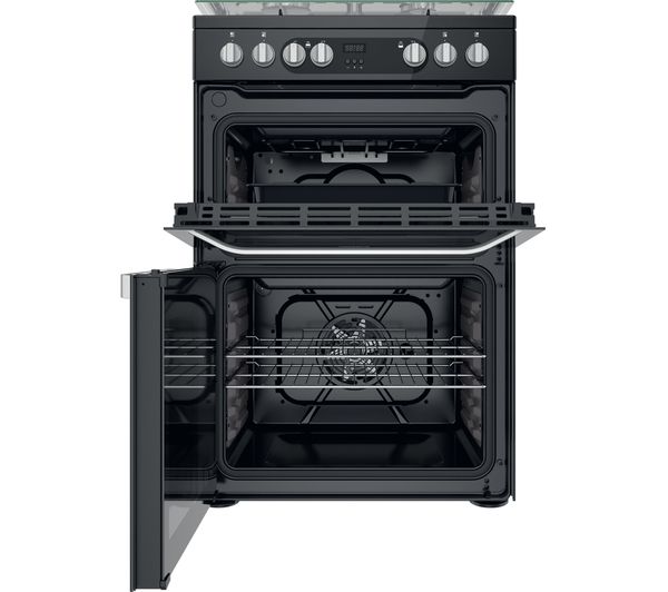 869991594620 HOTPOINT Multiflow HDM67G9C2CB 60 cm Dual Fuel Cooker