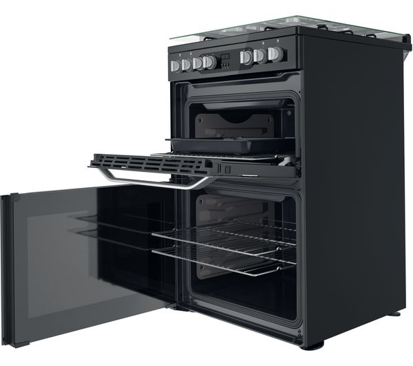 869991594620 HOTPOINT Multiflow HDM67G9C2CB 60 cm Dual Fuel Cooker