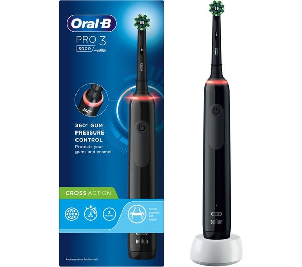 ORAPRO3000BK - ORAL B CrossAction Pro 3 3000 Electric Toothbrush ...