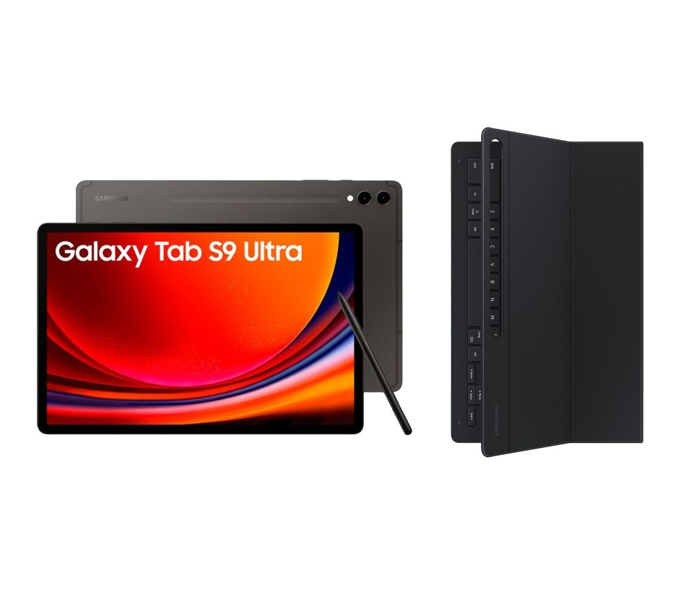 Galaxy Tab S9 Ultra 14.6" 5G Tablet (256 GB, Graphite) & Galaxy Tab S9 Ultra Slim Book Cover Keyboard Case Bundle