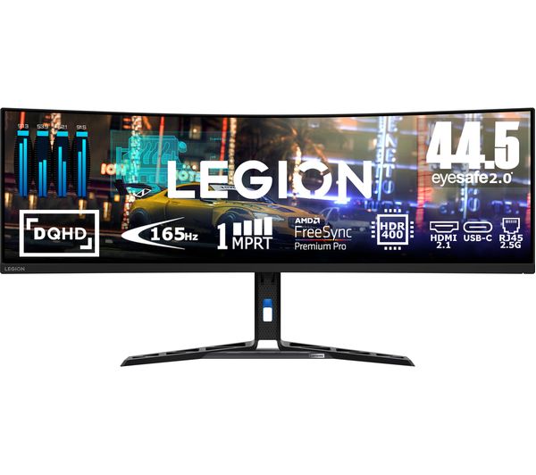 Image of LENOVO Legion R45w-30 Wide Quad HD 44.5" Curved VA LCD Gaming Monitor - Black