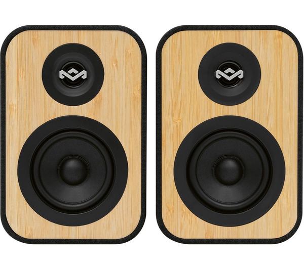 House Of Marley Uplift Bluetooth Bookshelf Speakers Black Cream