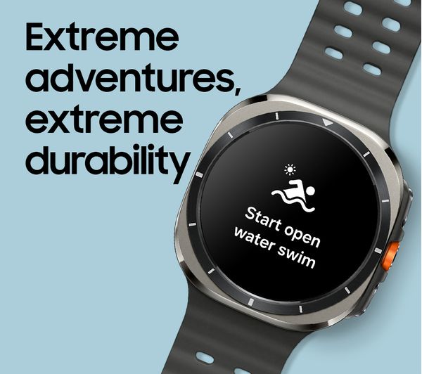 SAMSUNG Galaxy Watch Ultra with Bixby Titanium Silver Dark Grey 47 mm SM L705FZTAEUA Currys Business