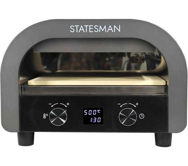 STATESMAN SKPO0E13B Pizza Oven - Silver & Black