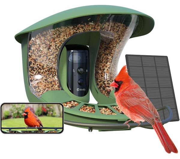Birdfy Feeder 2 Pro Smart Camera Bird Feeder With Solar Panel Green