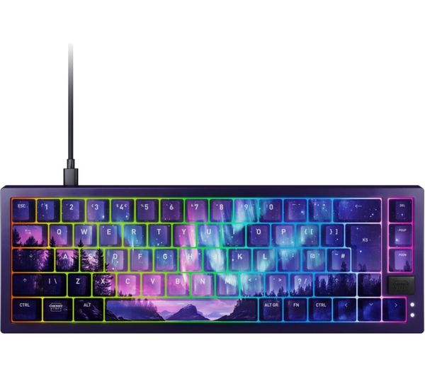 An image of CHERRY XTRFY K5V2 Mechanical Gaming Keyboard & Northern Light Mouse Pad Bundle - Black