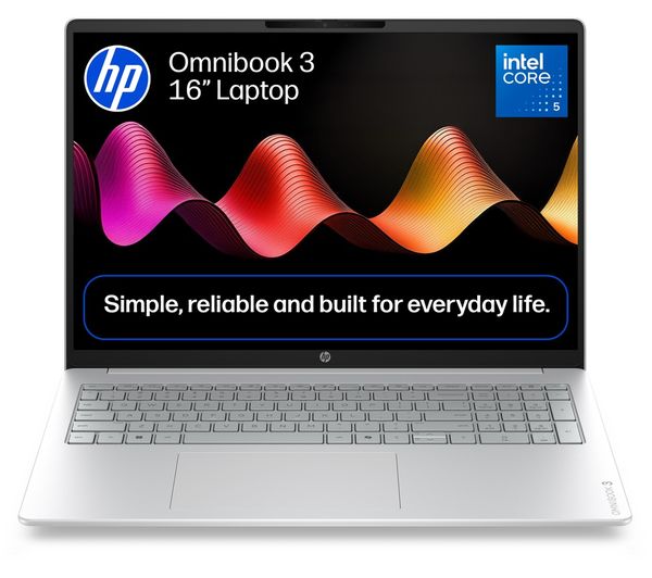 An image of HP OmniBook 3 16" Laptop - Intel® Core™ Ultra 5, 512 GB SSD, Silver