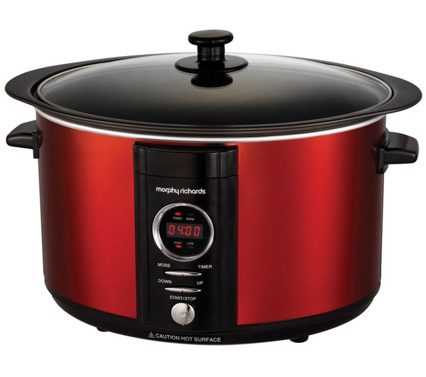 MORPHY RICHARD 461005 Digital Sear & Stew Slow Cooker - Red, Red