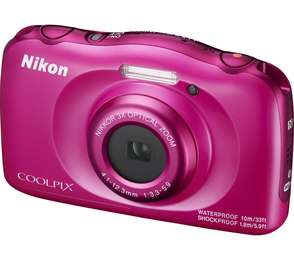NIKON COOLPIX W100 Tough Compact Camera – Pink, Pink
