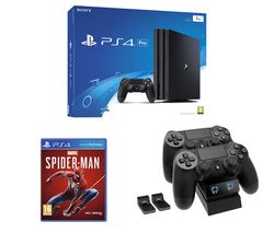 SONY PlayStation 4 Pro, Marvel's Spider-Man & Twin Docking Station Bundle