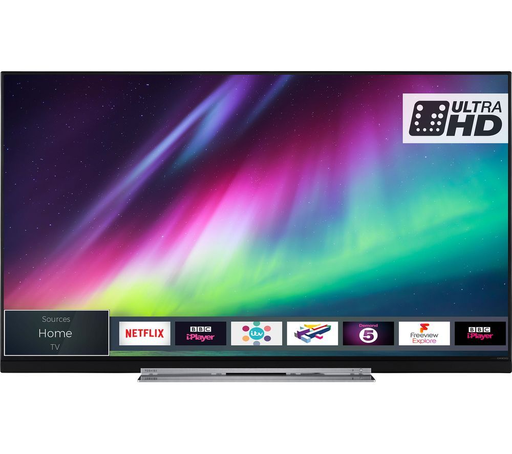 55″  TOSHIBA 55U7863DB  Smart 4K Ultra HD HDR LED TV, Gold