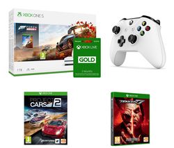 MICROSOFT Xbox One S, Forza Horizon 4, Apex Legends, Project Cars 2, Tekken 7, Wireless Controller & 3 Months LIVE Gold Bundle