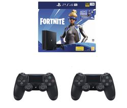 SONY PlayStation 4 Pro, Fortnite Neo Versa & 2 Wireless Controllers Bundle - 1 TB