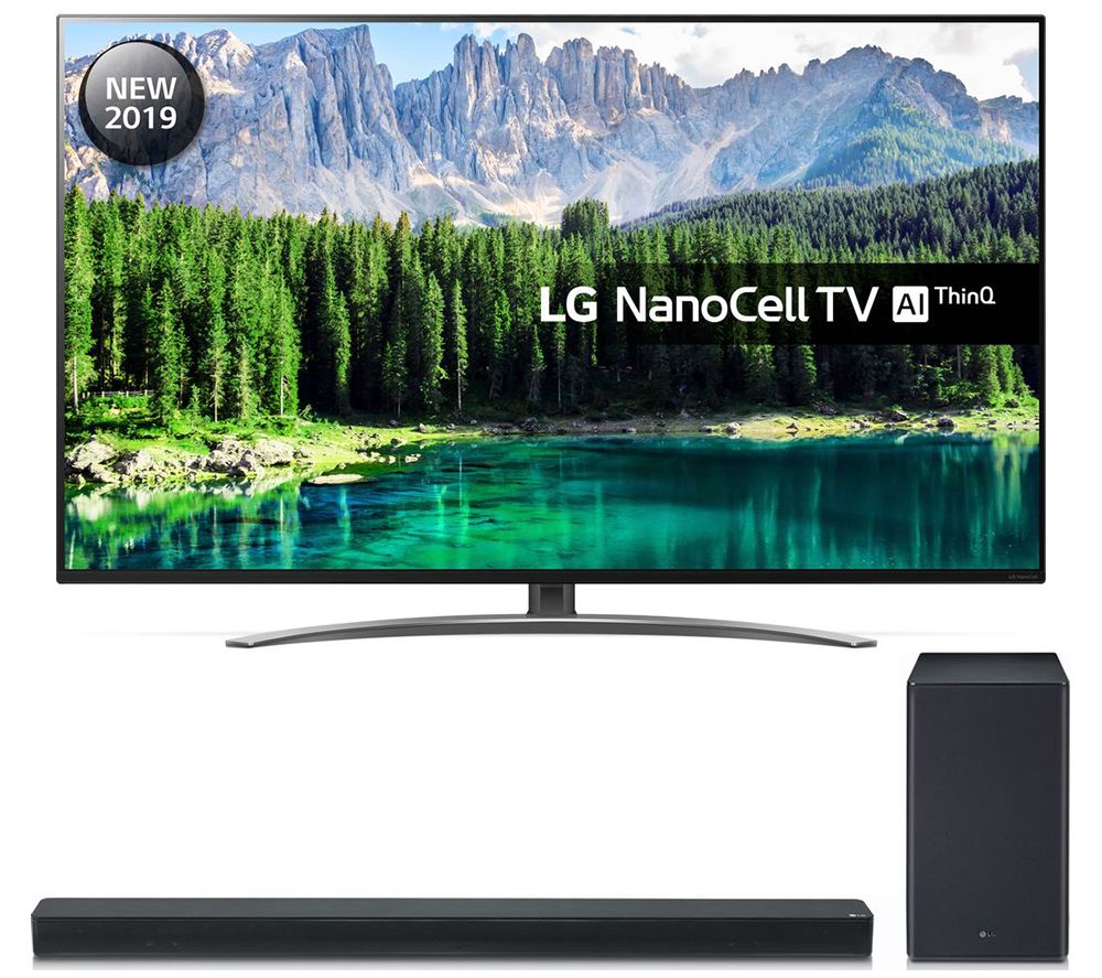 55” LG 55SM8600PLA Smart 4K Ultra HD LED TV & SK8 2.1 Wireless Soundbar Bundle