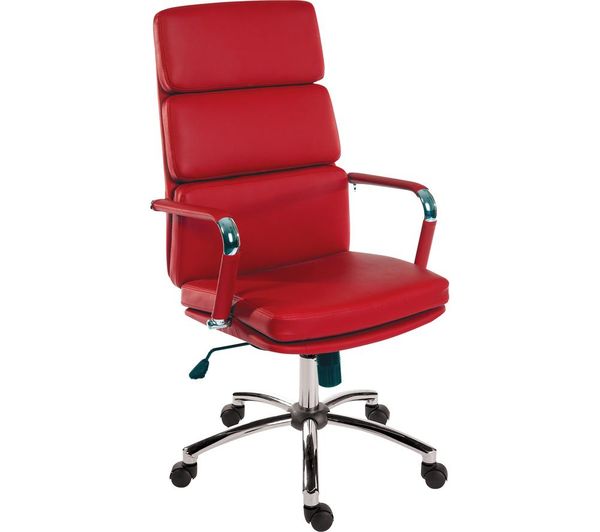 Teknik Deco 1097rd Faux Leather Tilting Executive Chair Red