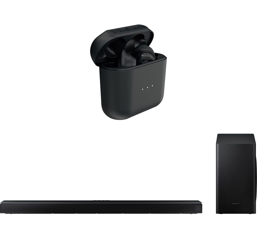 SKULLCANDY Indy Wireless Bluetooth Earphones & Samsung Q60T/XU 5.1 Wireless Sound Bar Bundle Review