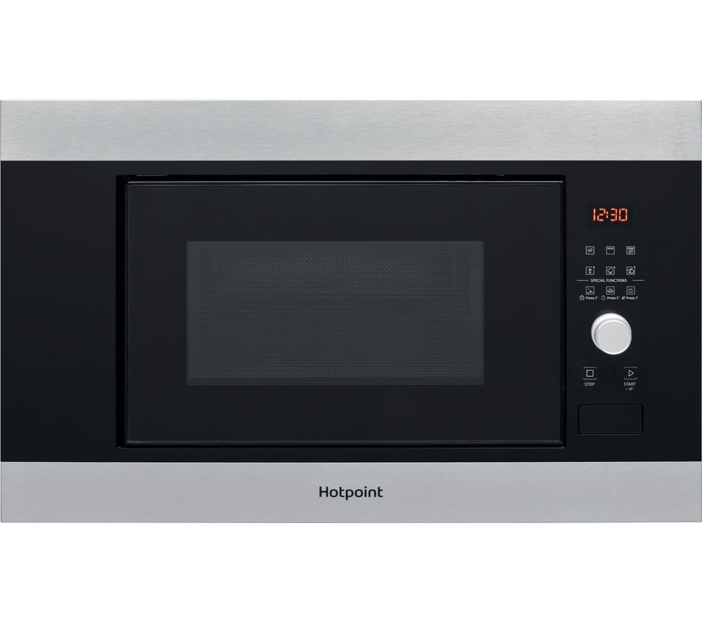 HOTPOINT MF20G IX H Built-in Microwave with Grill - Black, Black