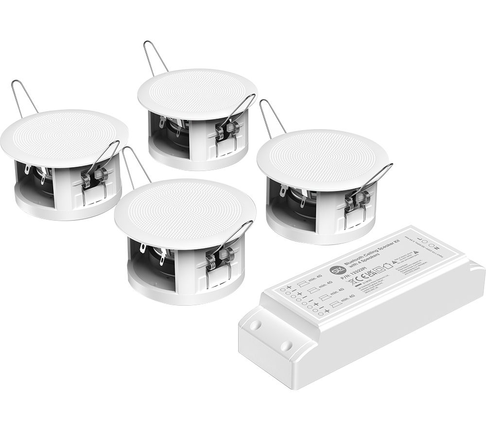 12322PI Bluetooth Ceiling Speaker Kit - 4 Speakers, White