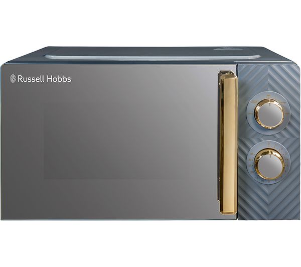 Russell Hobbs Groove Rhmm723g Compact Solo Microwave Grey Gold