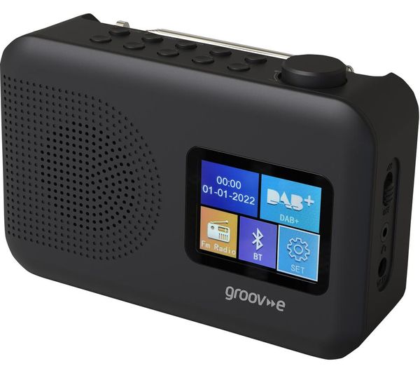 Groov E Berlin Gvdr06bk Portable Dab Fm Bluetooth Radio Black