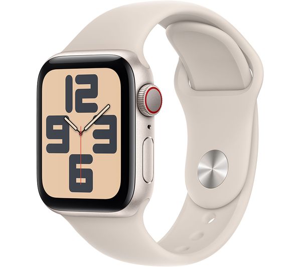 Apple Watch Se Cellular 2023 40 Mm Starlight Aluminium Case With Starlight Sport Band S M