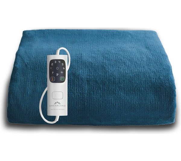 Dreamland Snuggle Up Velvet Heated Throw Teal Blue 160 X 120 Cm